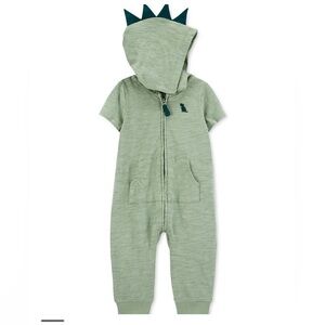 Carter’s Green Short Sleeve Dinosaur Jumpsuit in Size 9 Months